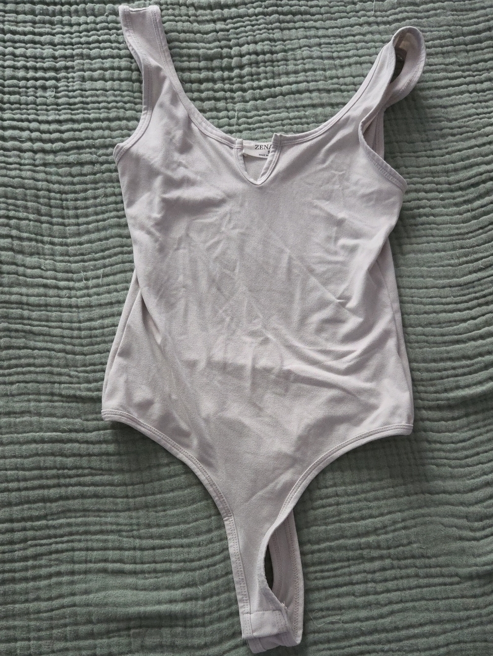 Zenana Outfitters Light Lavender Scoop Neck Bodysuit Tank
